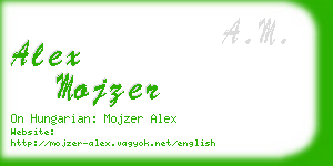 alex mojzer business card